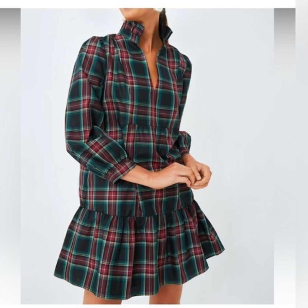 NWT Tuckernuck Palmerston dress in black and red highland plaid S